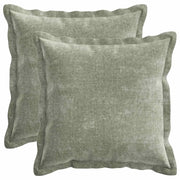 Federa 2 pcs HOUTEN Verde 50 x 50 cm Tessuto Chenille 919153