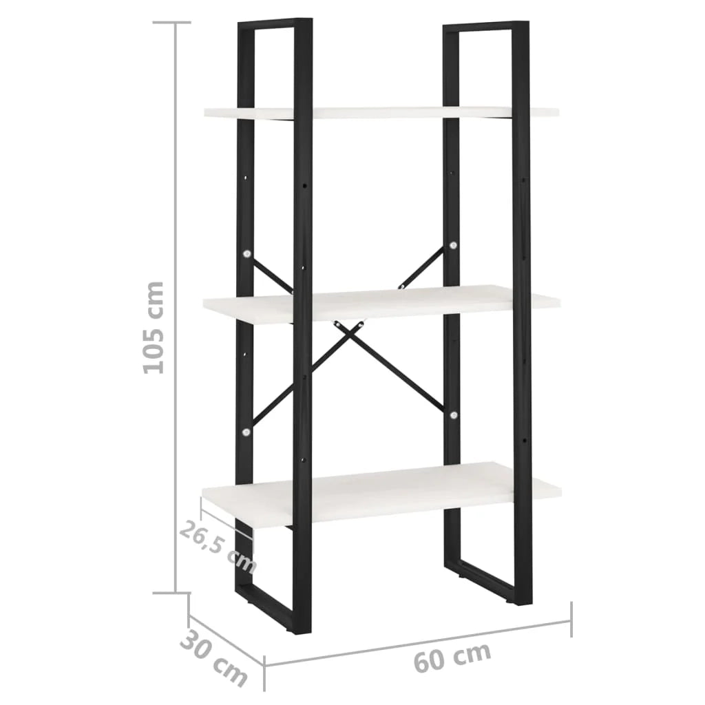 Scaffale portaoggetti di design 60 x 30 x 105 cm in legno massello di pino bianco 02_0000626