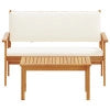 Set di divani da giardino in 4 pezzi con cuscini in legno massello di acacia