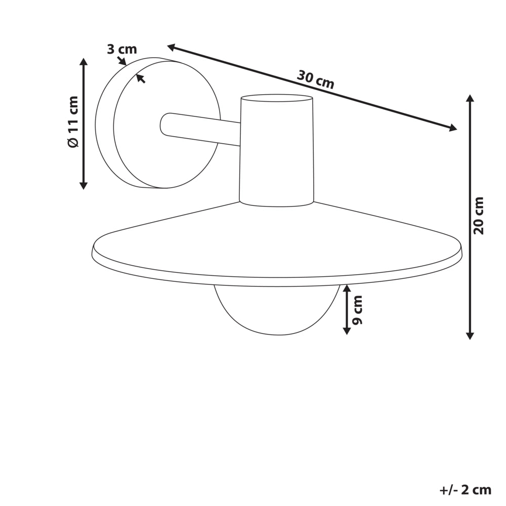 Lampada da parete per esterni Sconce nere Metallo Alluminio Materiale sintetico Opaco Design moderno Giardino Patio