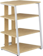 Ripiano portaoggetti Tonar, Sonoma/Bianco, 61 x 78 cm 4 ripiani aperti, adatto per la conservazione di dispositivi Hi-Fi e apparecchi multimediali