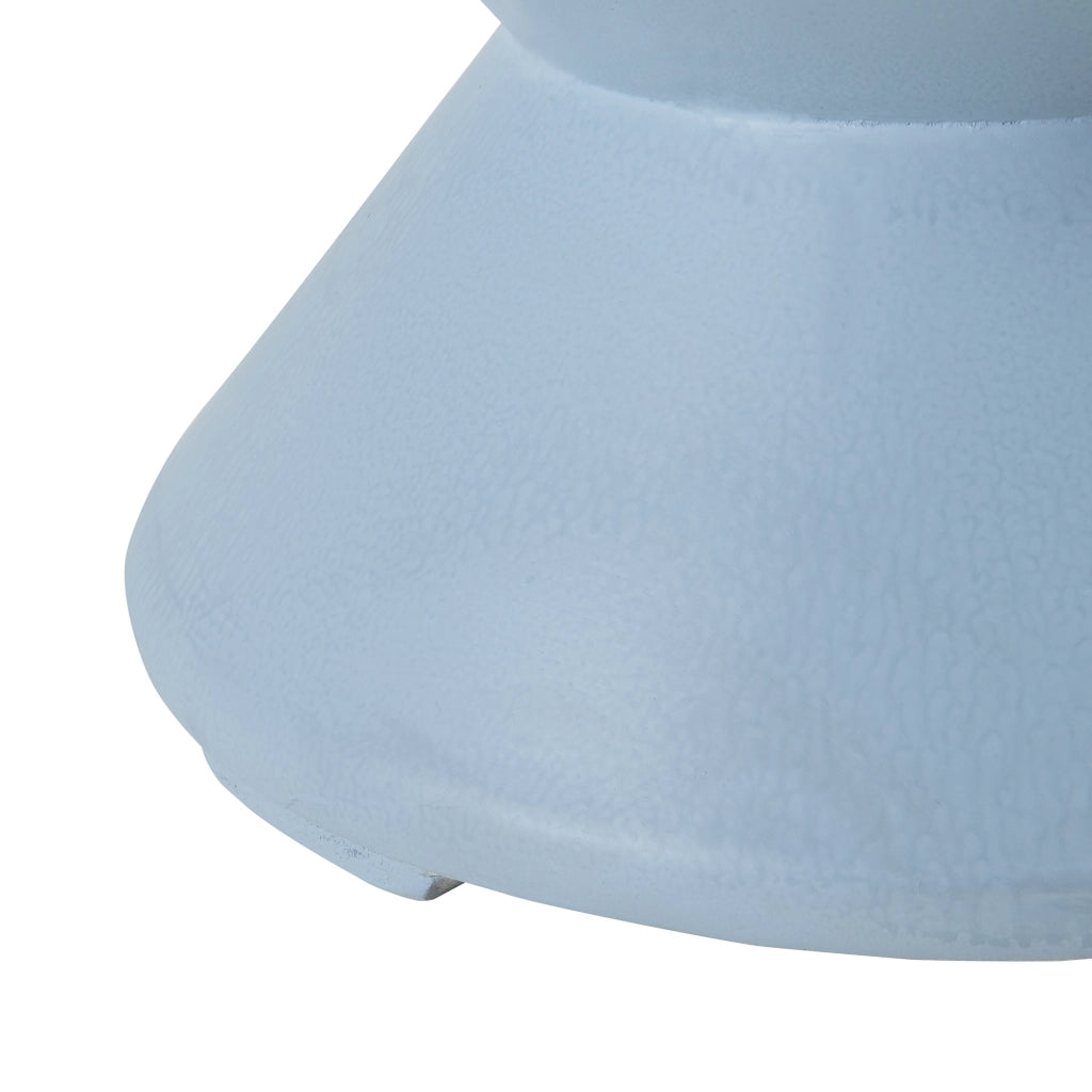Tavolino Rotondo Kyppeslo in Calcestruzzo Leggero 47xØ37 cm Azzurro [en.casa]