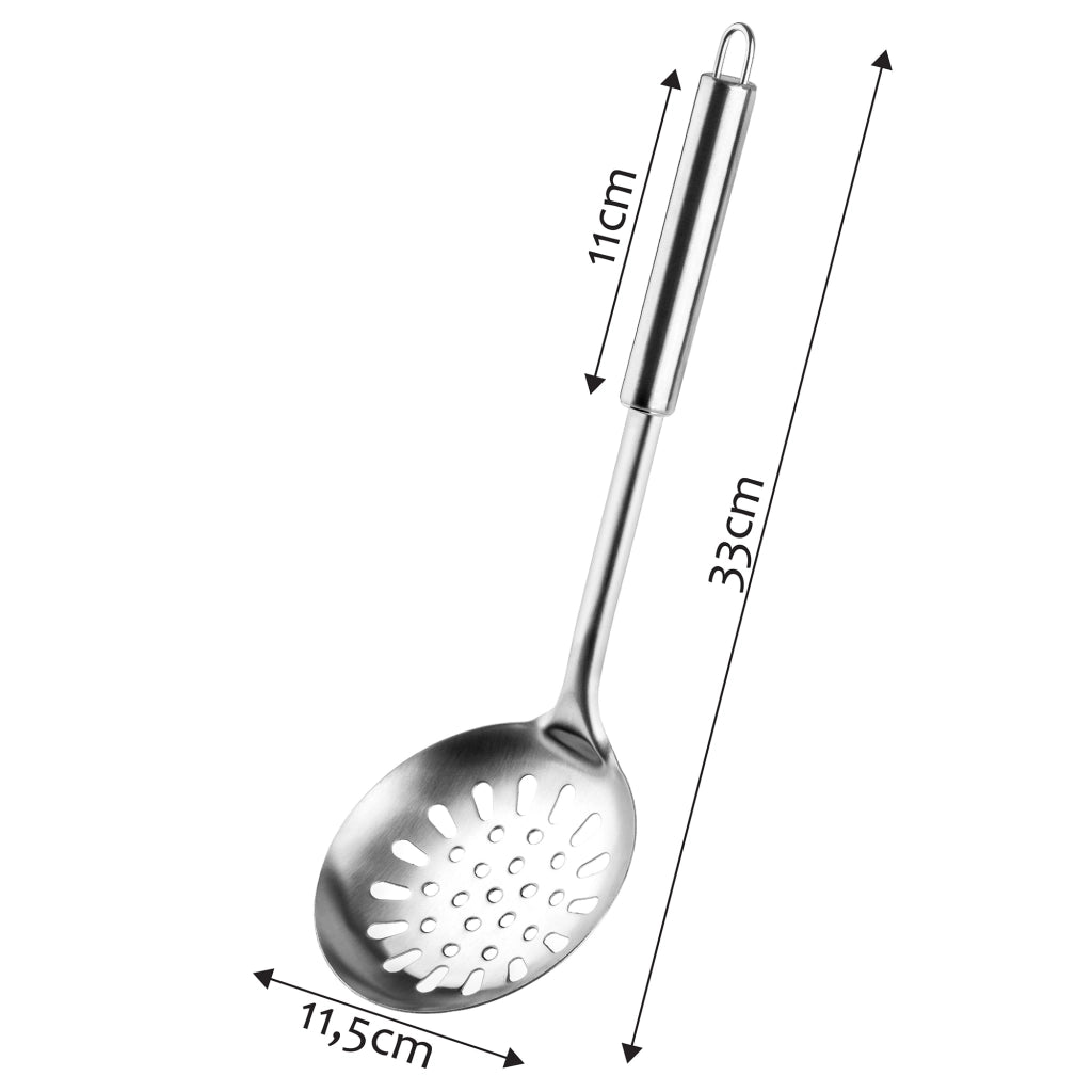 Cucchiaio forato KADAX, scolapasta, schiumarola, colino, paletta, acciaio massiccio