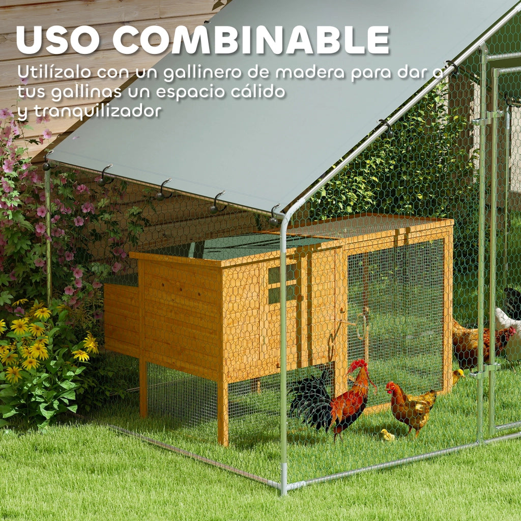 Pollaiolo per Galline Grande ¨C Zephmum ¨C Grigio 300x170x190 cm