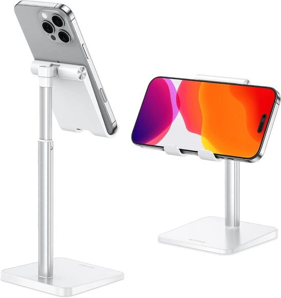 Supporto verticale per smartphone - Bianco, compatibile con iPhone 13 Pro/13/12 Mini/12 Pro/12 e altri modelli