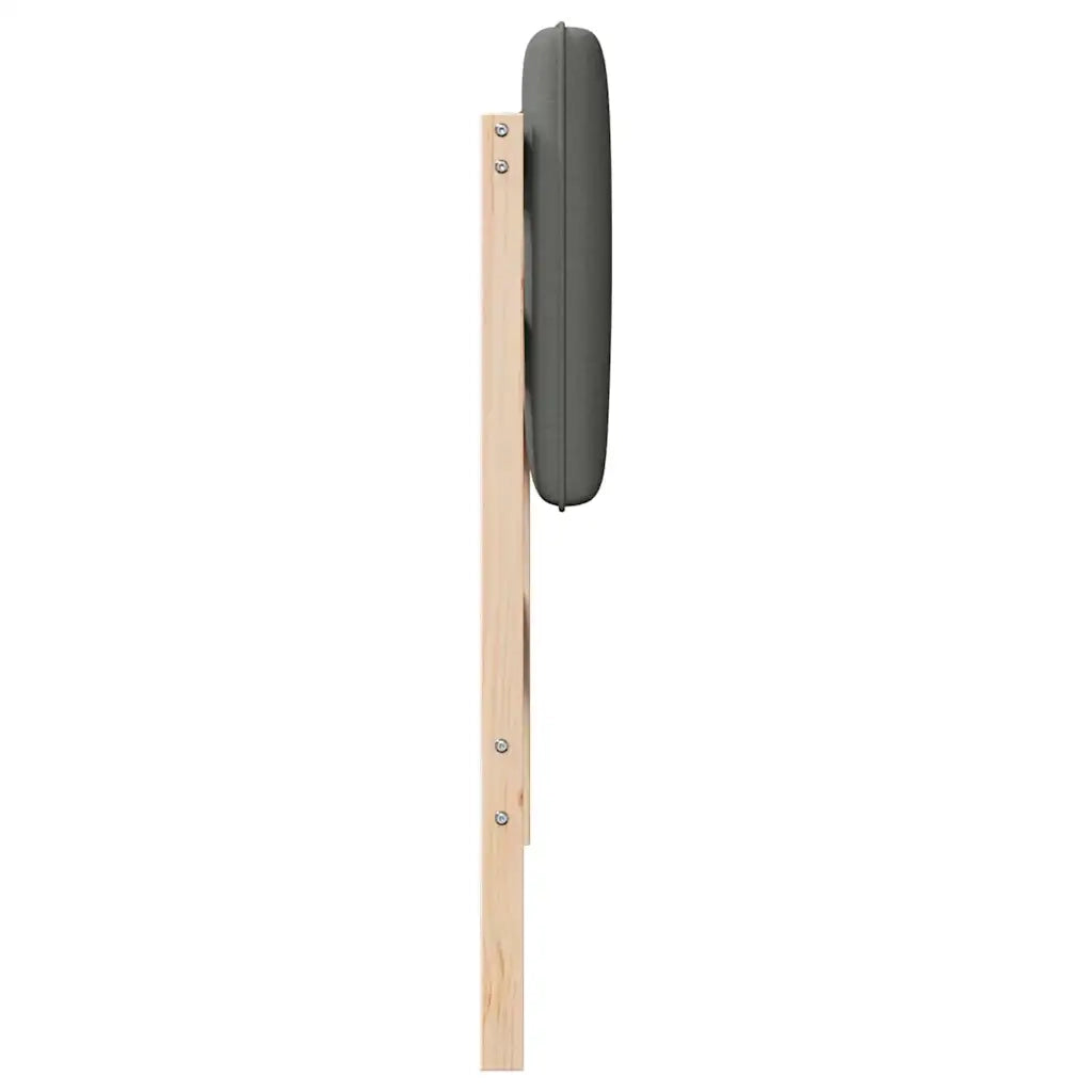 Testiera imbottita Marrone e Grigio Chiaro 80 cm Pino massello