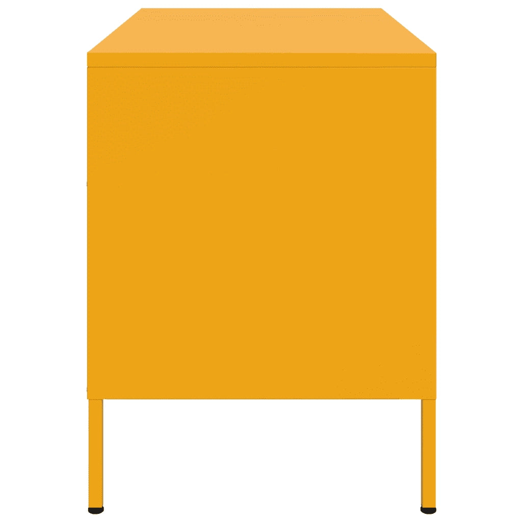 vidaXL Mobile TV Giallo Senape 68x39x50,5 cm in Acciaio