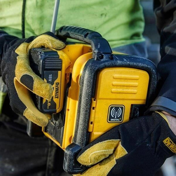 Dewalt DCR020-QW XR Radio da lavoro portatile DAB+ FM USB AUX ingresso 10.8-18V colore Giallo Nero