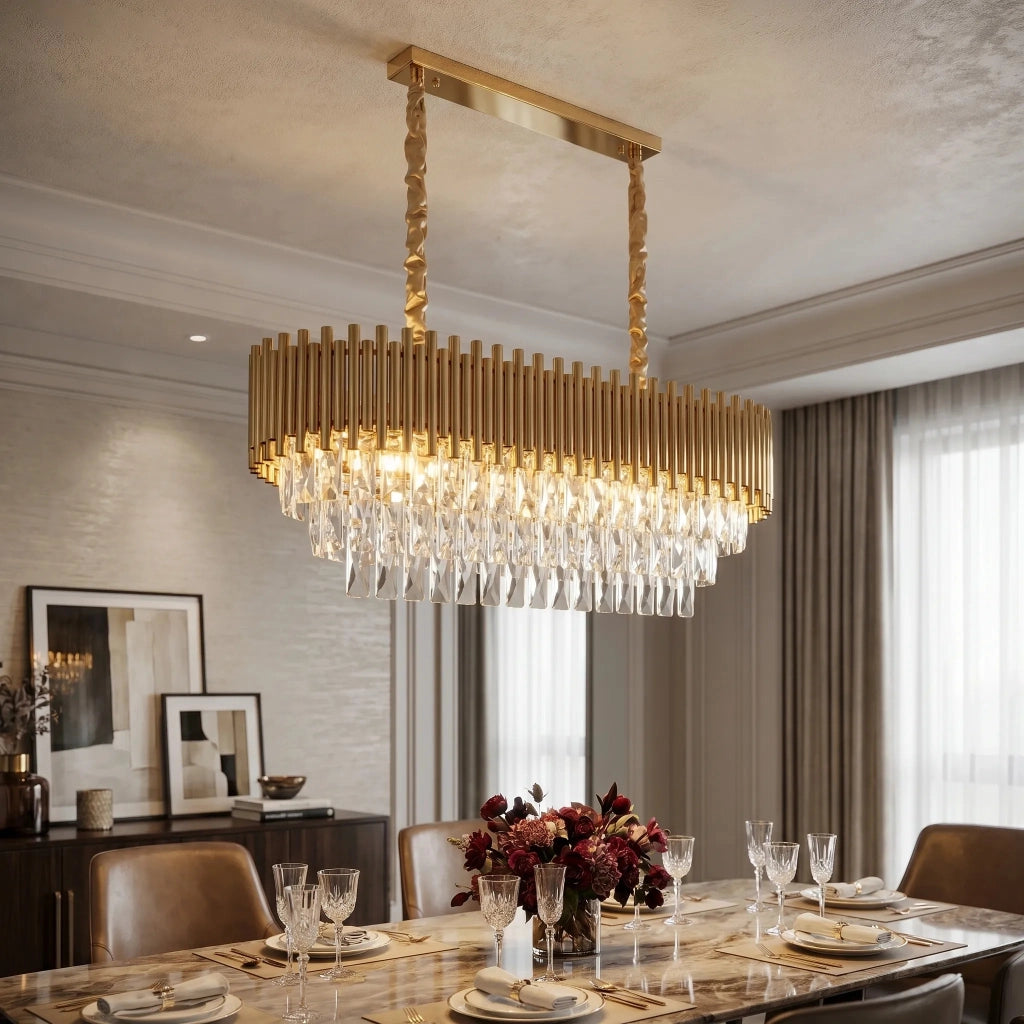 Lampada A Sospensione In Cristallo Swe105-cp Gold