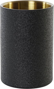 Bottiglia Cooler in Acciaio Inossidabile - Qualità Elevata - Vino Cava Champagne - Ice Bucket - Finestra Nera