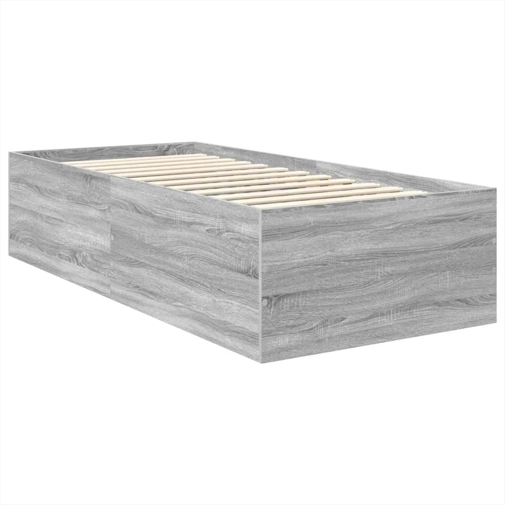 Struttura del letto Grigio Sonoma 75 x 190 cm Legno multistrato