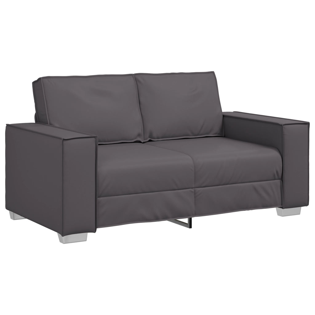 Divanetto grigio in pelle sintetica da 120 cm