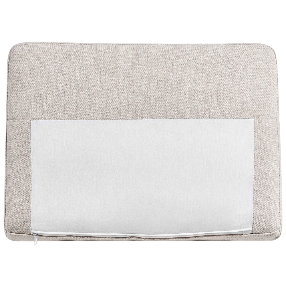 Divano angolare destro in poliestere beige Divano a 4 posti imbottito con gambe in metallo, tessuto e schienale imbottito, moderno e minimalista