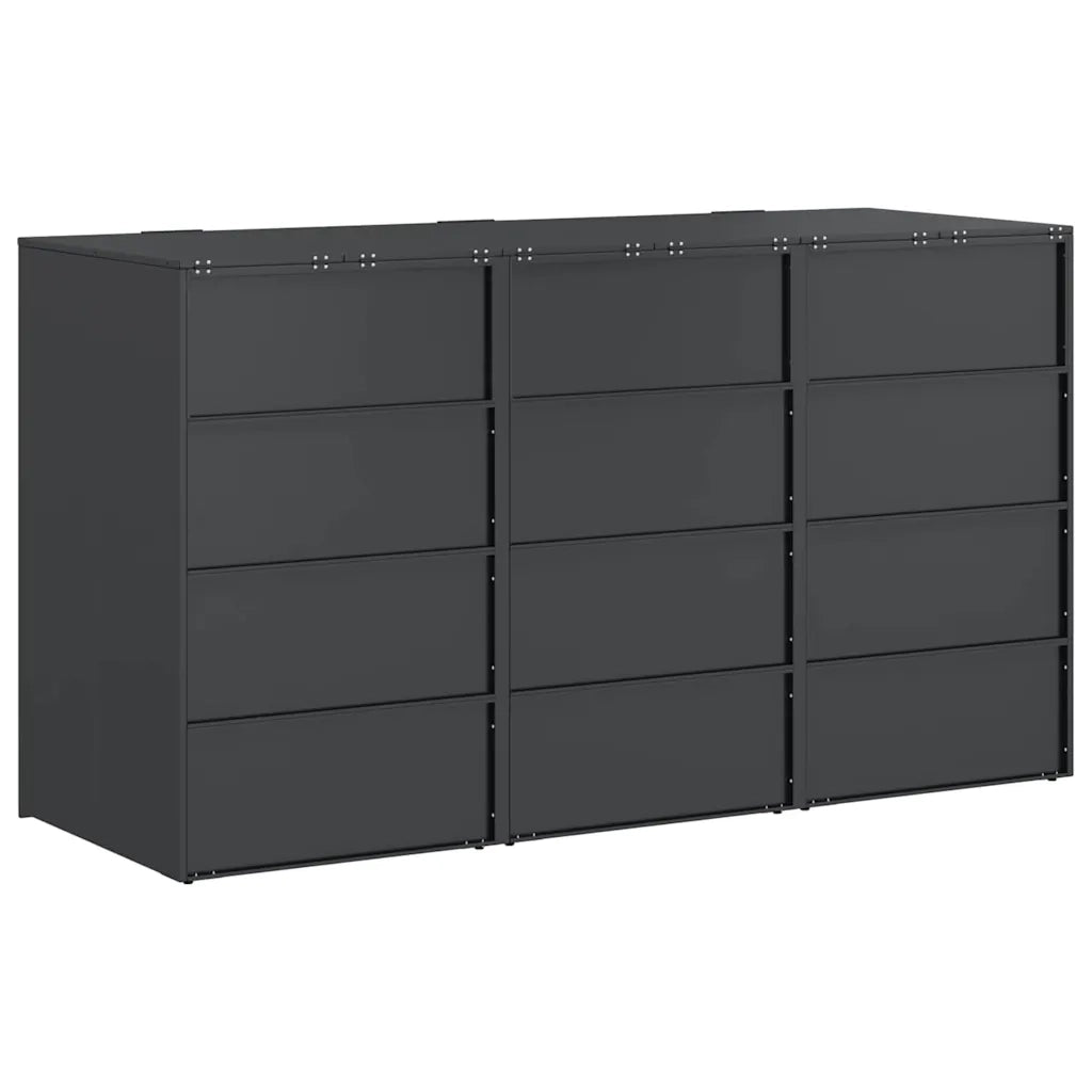 Contenitore per Rifiuti per 3 Bidoni 340 x 77.5 x 115.5 cm