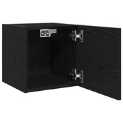 Mobile TV da parete 2 pz | Armadietto TV | Mobile Porta TV Rovere Nero 30,5 x 30 x 30 cm