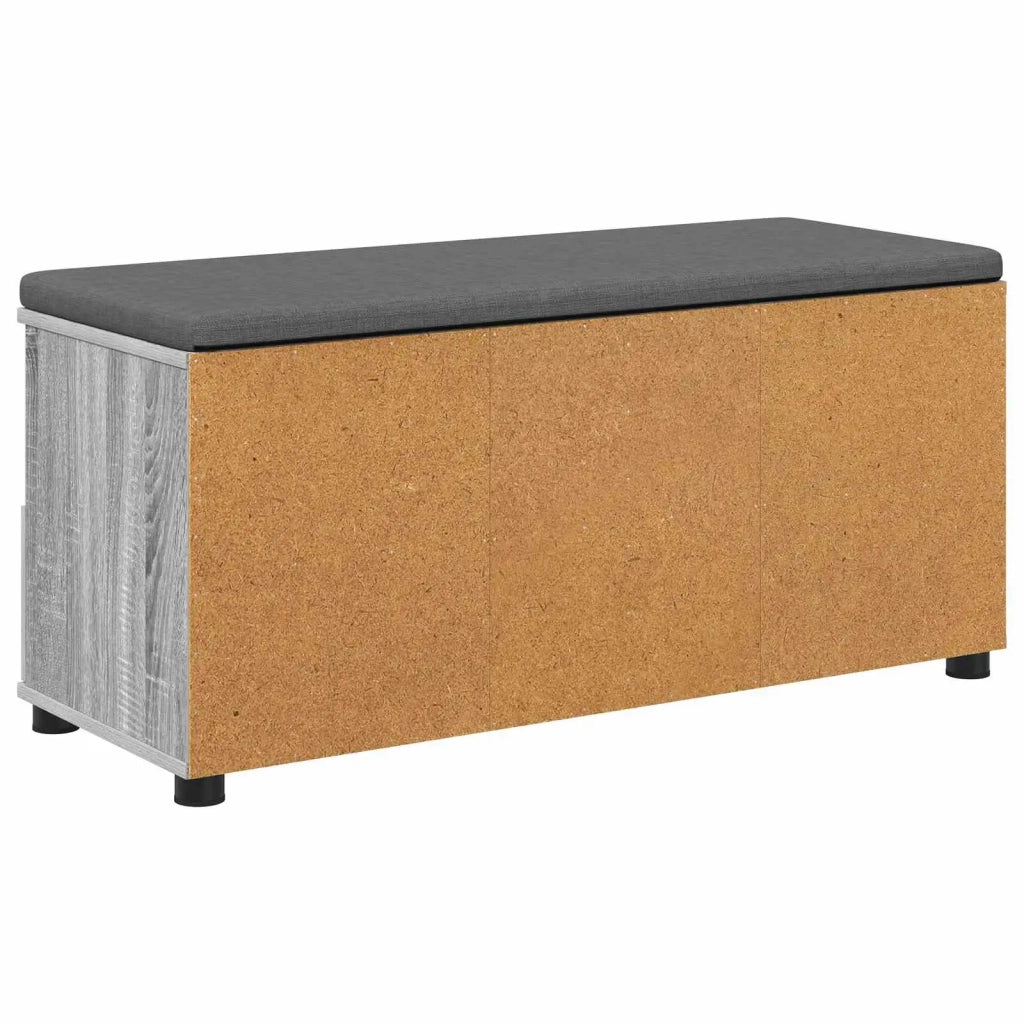 Panca per ingresso con cuscino Sonoma grigia 100 x 38 x 46 cm 891469