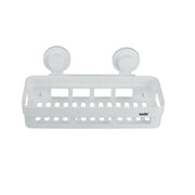 Trade Shop - Mensola Con Ventosa Da Bagno X Doccia Rettangolare Portasapone Shampoo Scaffale -