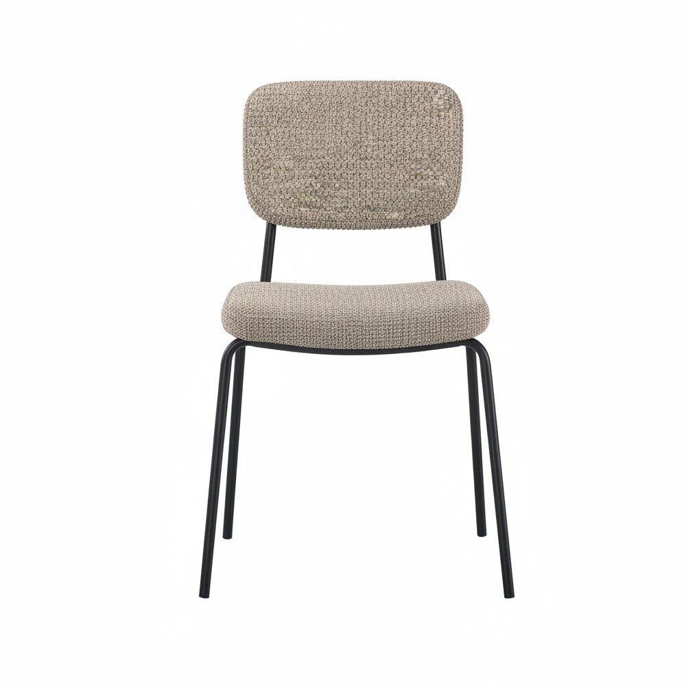 Set 4 Sedie imbottite Juno Aragon taupè 44x55x83H – Il comfort in stile industriale