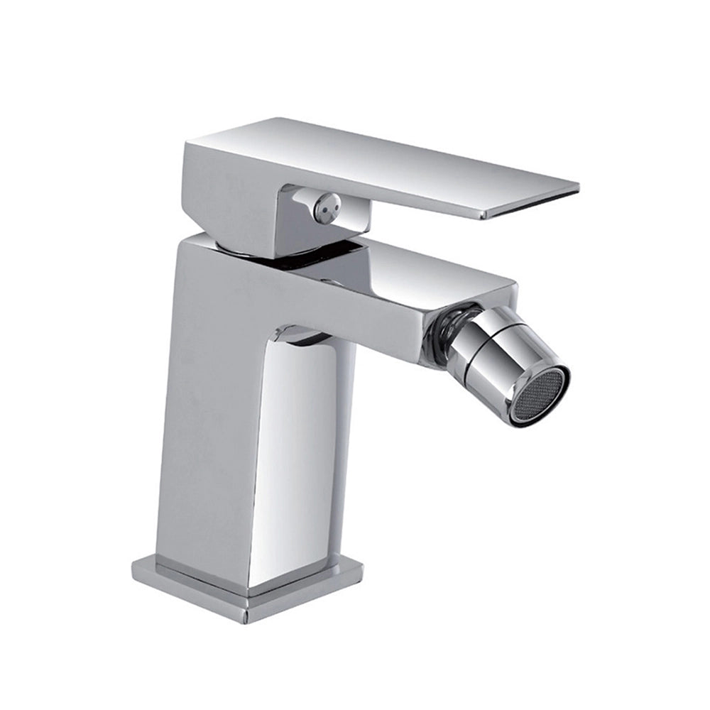 Set miscelatori lavabo bidet e doccia esterno cromo lucido Kubo