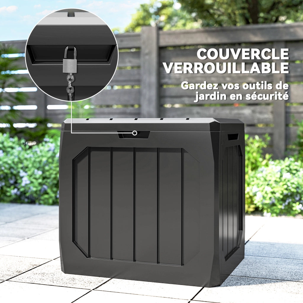 Contenitore da Giardino 121L ¨C Xylo ¨C Esterno Nero 56x45x53cm