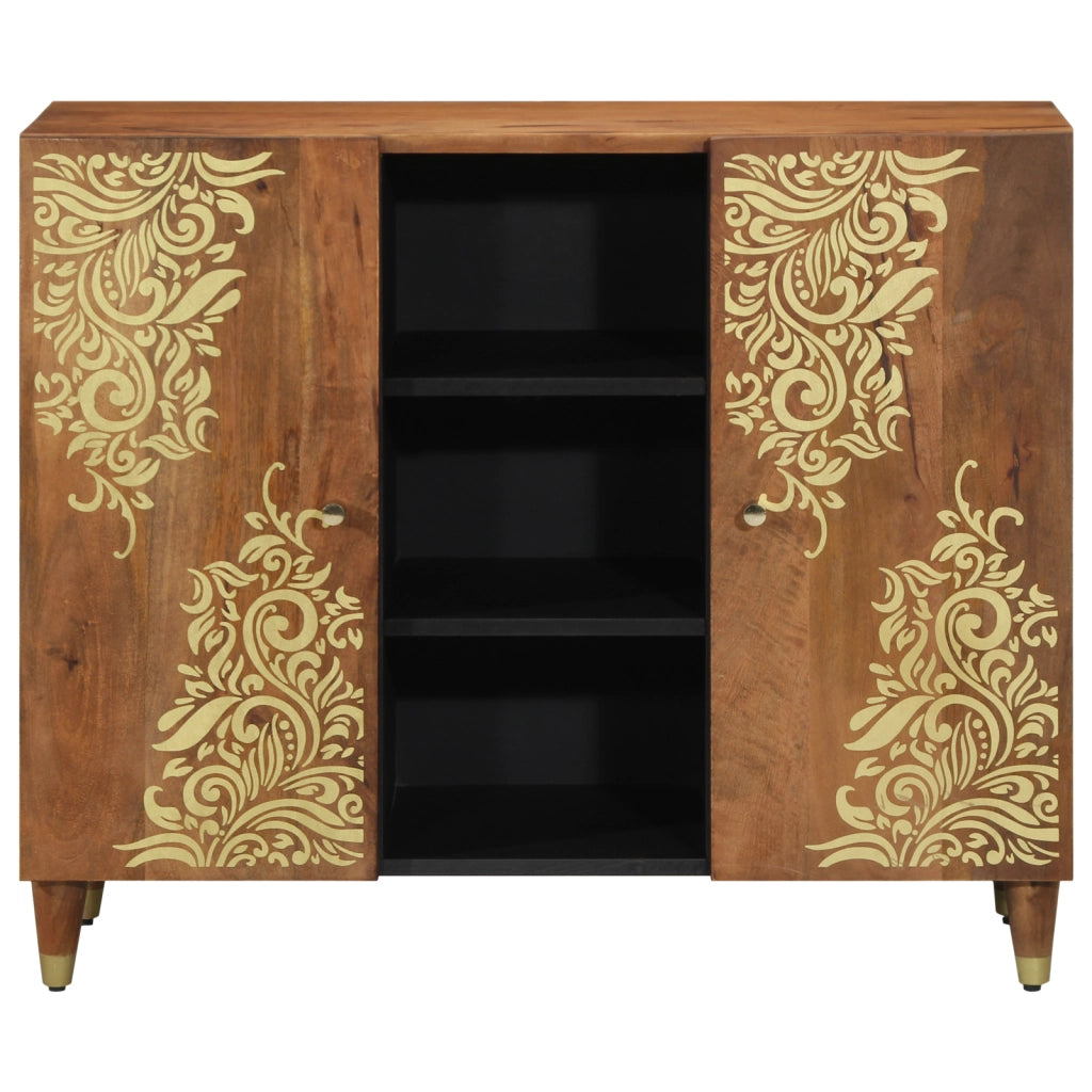 Sideboard 90x33x75 cm in legno massello di mango