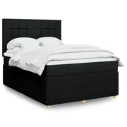 Giroletto a Molle con Materasso Nero 140x200 cm in Tessuto