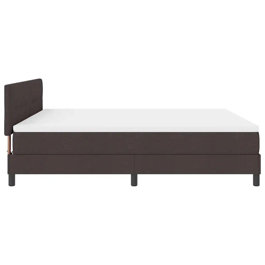 Letto a molle con materasso Marrone Scuro 180 x 200 cm Tessuto 3342229