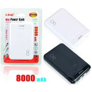 Trade Shop - Mini Powerbank 8000mah Caricatore Portatile Dual Usb 4led Sottile Leggero Tt8803 -
