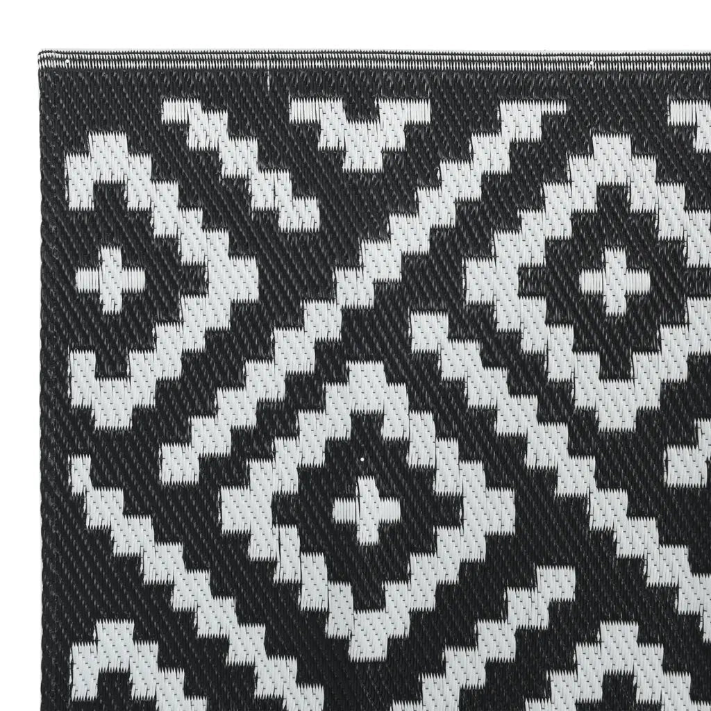 Tappeto da Esterno ARAKIL Bianco e Nero 80x250 cm PP 368575