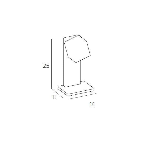 PLATE LAMPADA DA TAVOLO 1 LUCE ATTACCO GX53 GRIGIO ANTRACITE