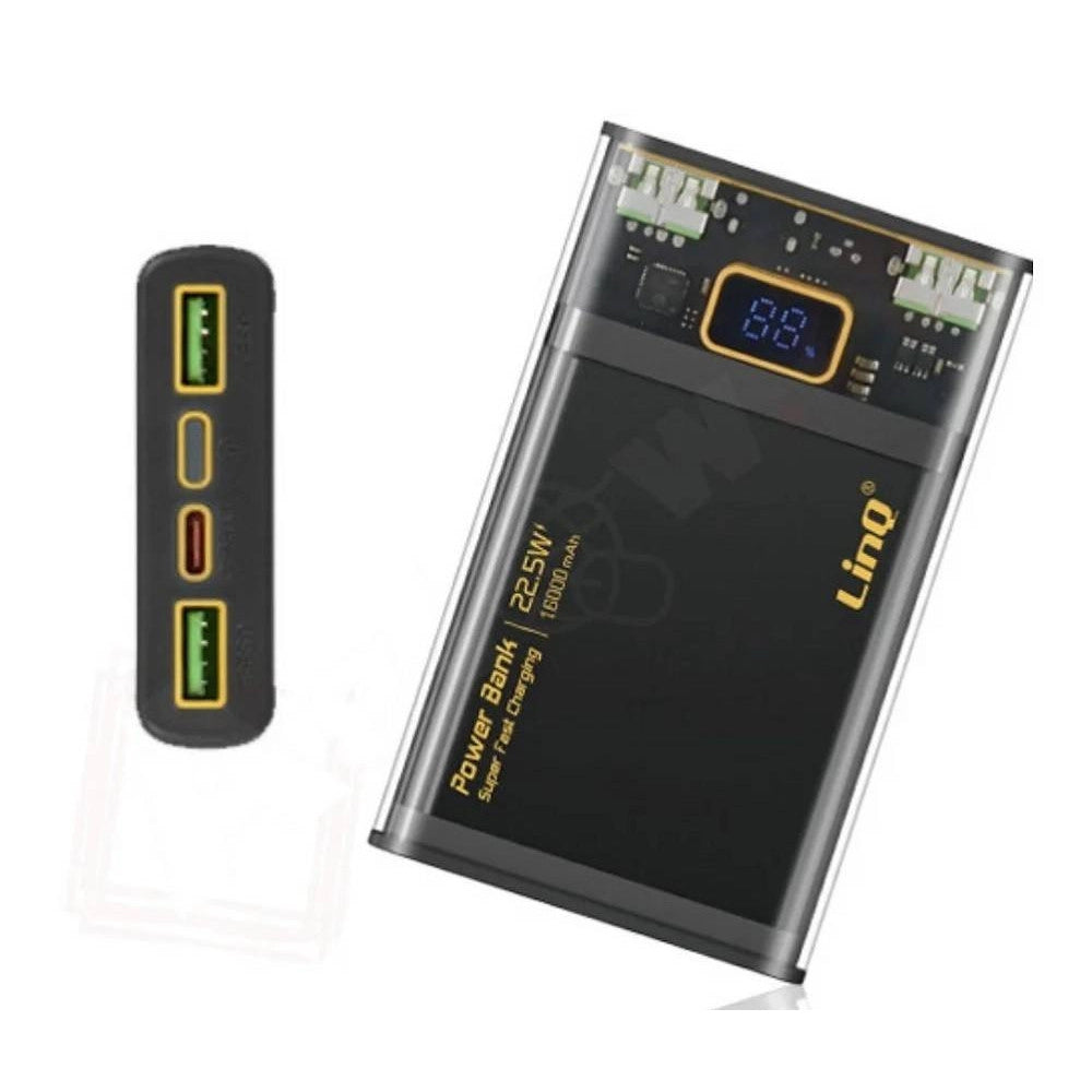 Trade Shop - Power Bank 16000mah Qc 22.5w + Pd 22.5w Super Fast Charge Caricabatterie Tm16002 -