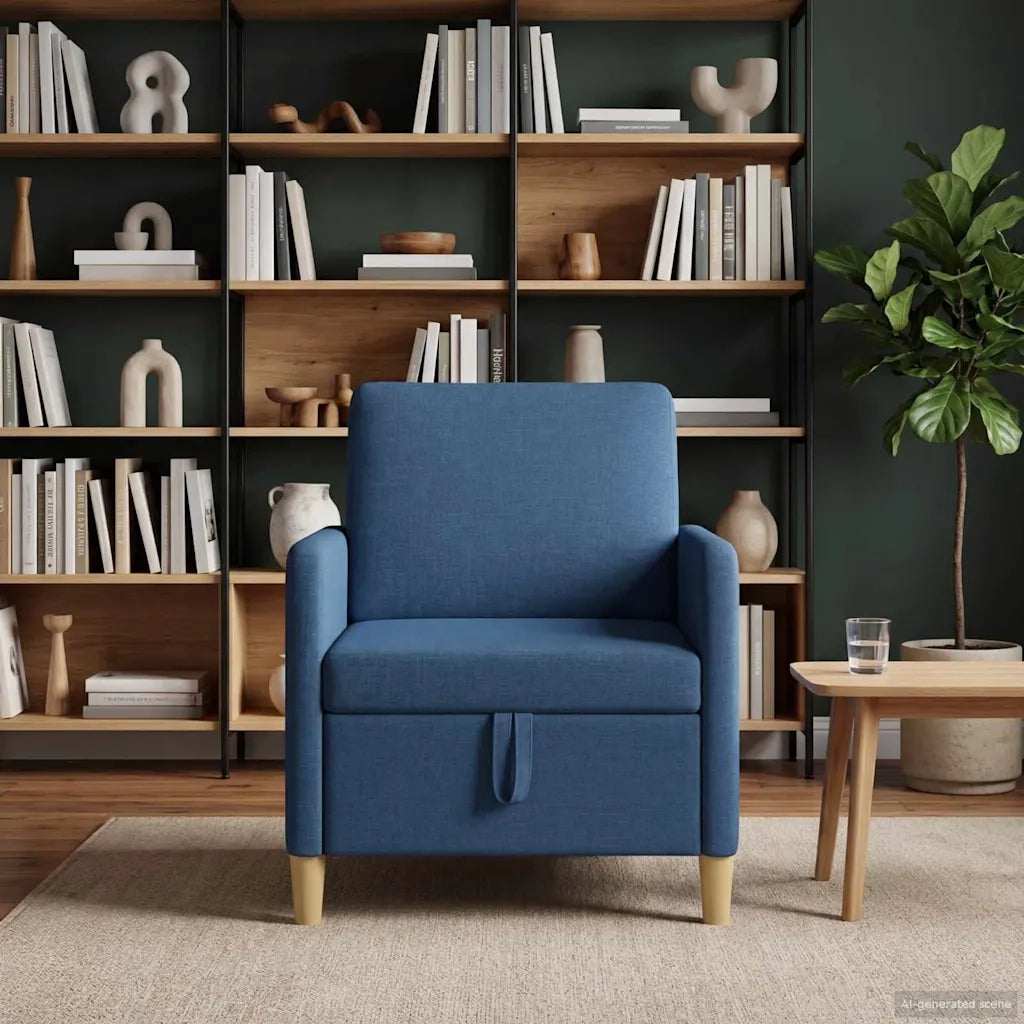 Divano con Storage Blu 72 x 78 x 87 cm Poliestere 42036871