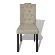 Sedie da Pranzo 4 pz Cammello in Tessuto 240558