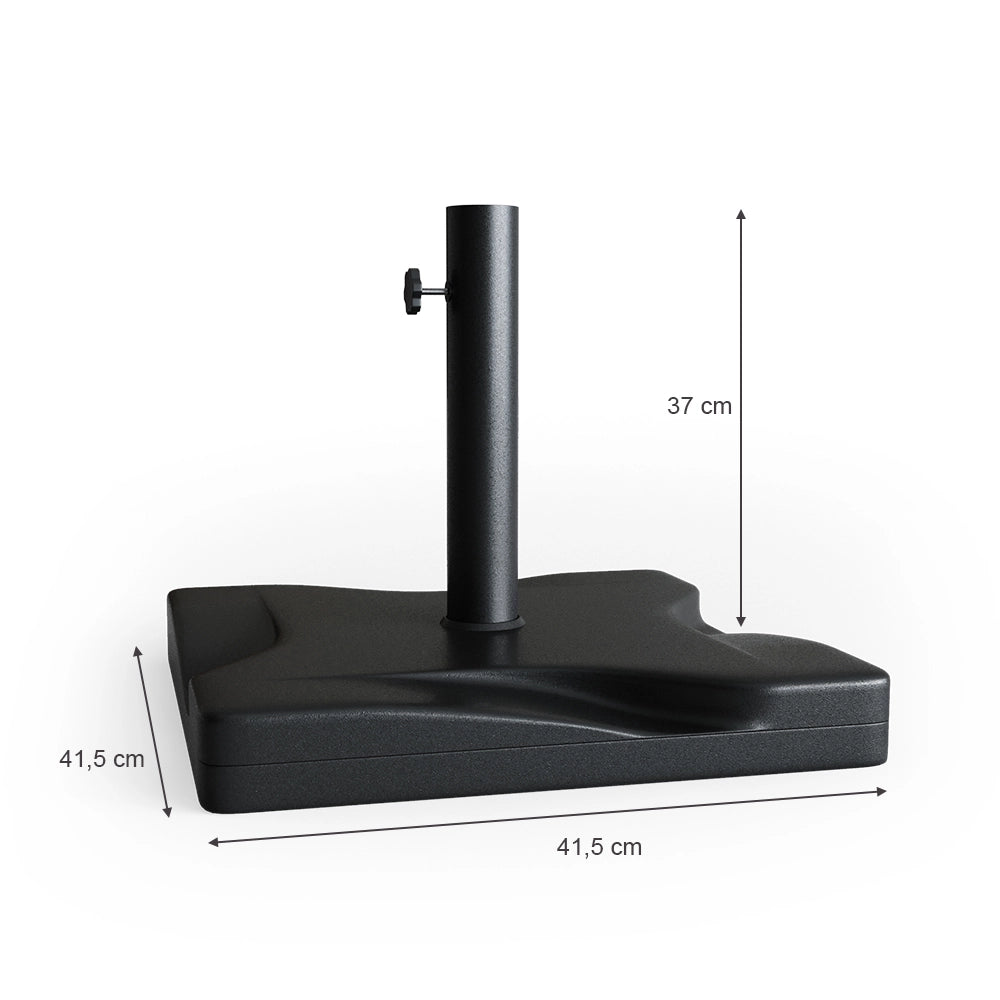 OK-Living Supporto per ombrellone Nero 42 x 42 cm