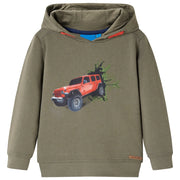 Felpa con Cappuccio per Bambini Cachi 128cod mxl 132453
