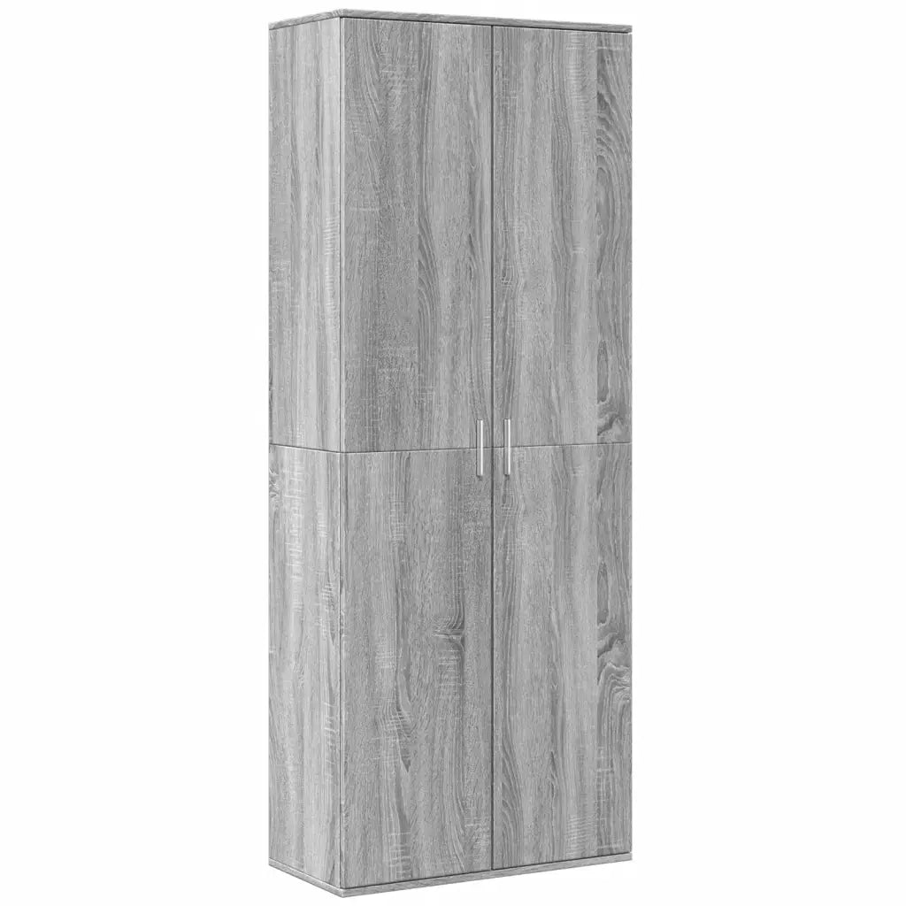 Credenza-Buffet-Armadio da cucina Grigio Sonoma 70x35x180 cm in Legno Multistrato