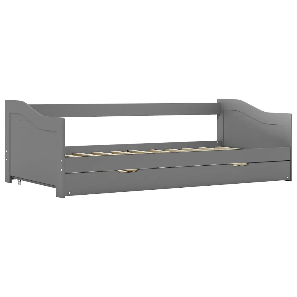 Dormeuse Estraibile senza Materasso-Divano Letto Grigia 90x200 cm