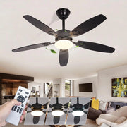 ZMH Ventilatore da Soffitto con Luce Funzionamento Silenzioso Pale a Doppia Faccia Luminosità Regolabile per Soggiorno