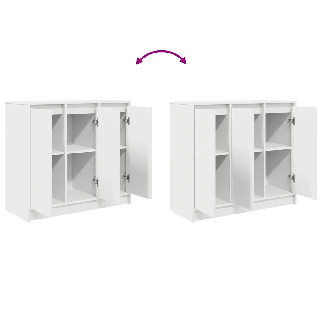 Credenza Bianca 85x34x76 cm in Legno Multistrato 861625
