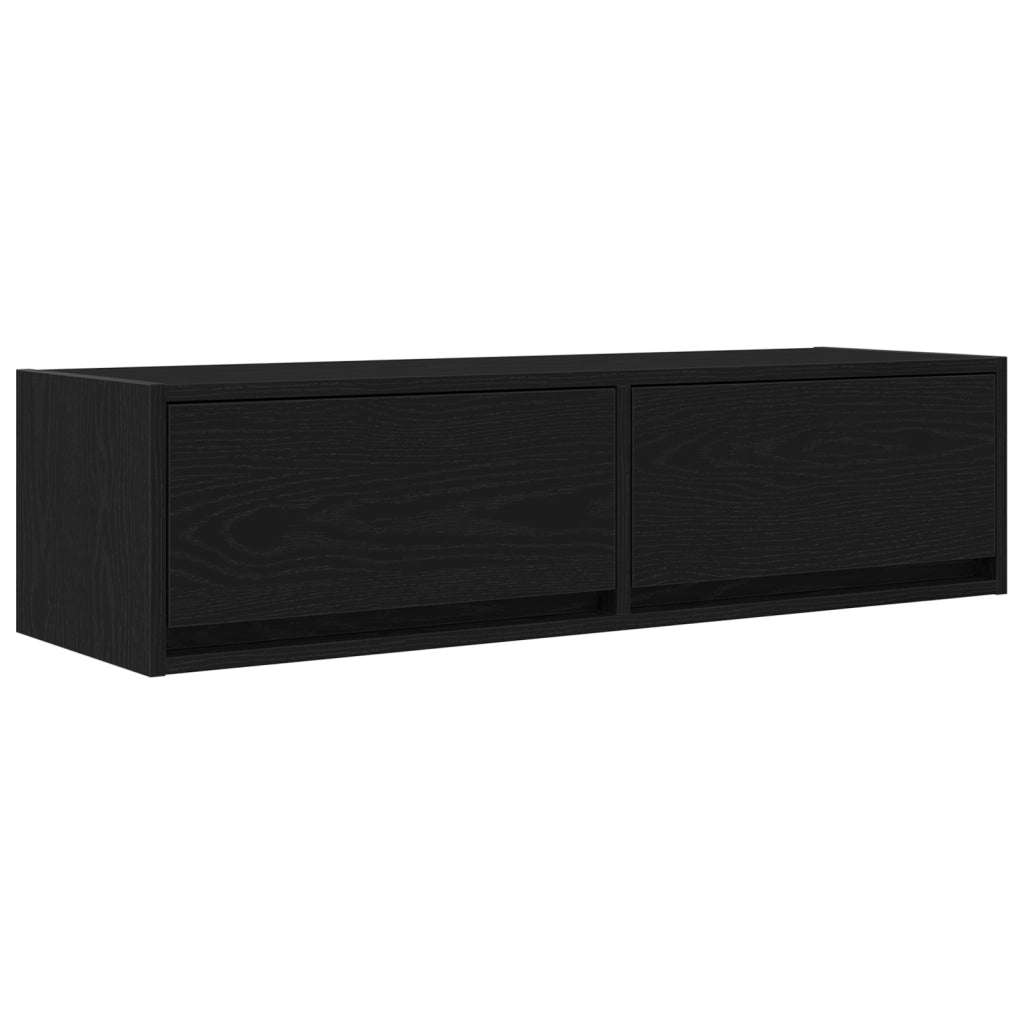 Mobile TV  Nero Rovere 100x31x25,5 cm Legno ingegnerizzato