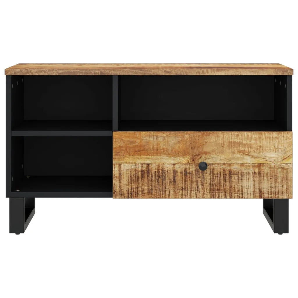 Mobile TV 80x33x46cm Legno Massello Mango e Legno Multistrato 351974