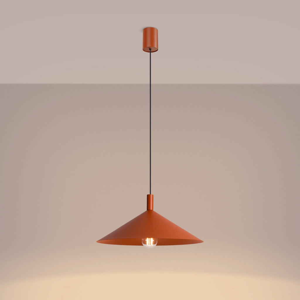 Lampada a sospensione NOX 40 ocra rossa
