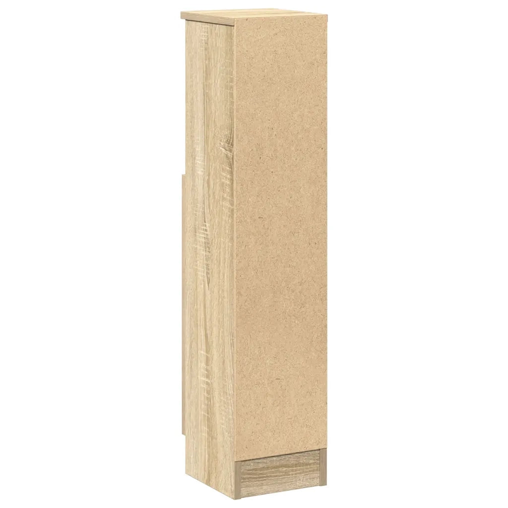 vidaXL Mobile da Bagno con Portarotolo Rovere Sonoma 20,5x22x90 cm