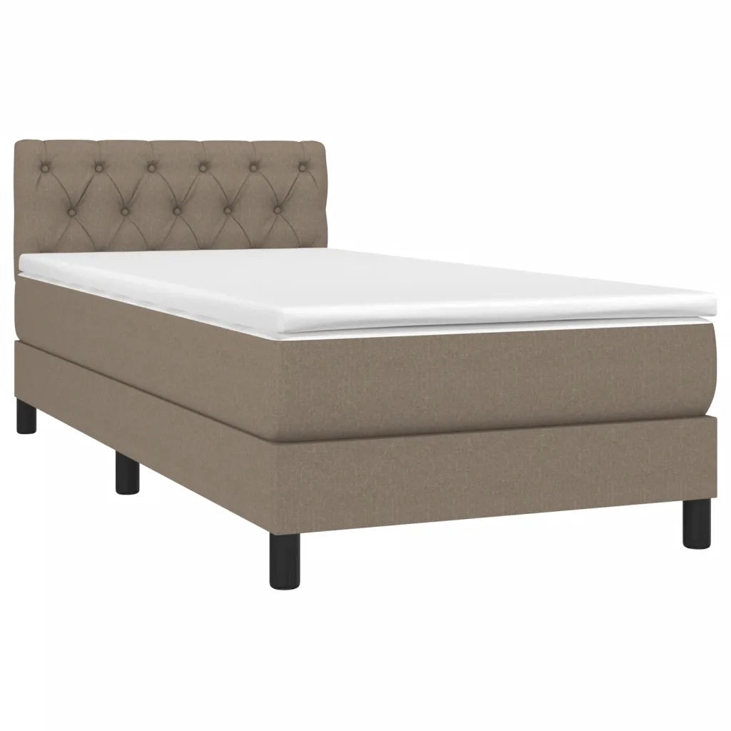 Giroletto a Molle con Materasso-Struttura Letto Tortora 80x200 cm inTessuto 500393