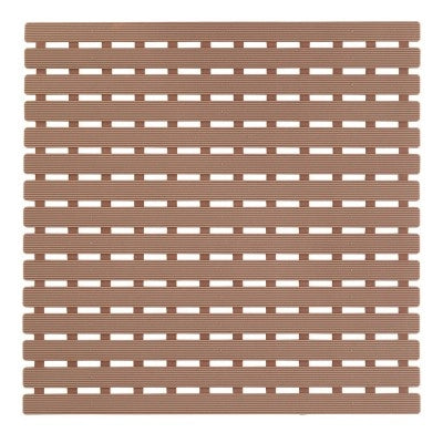Pedana Antiscivolo Doccia Tortora 54 x 54 con Gommini Antiscivolo
