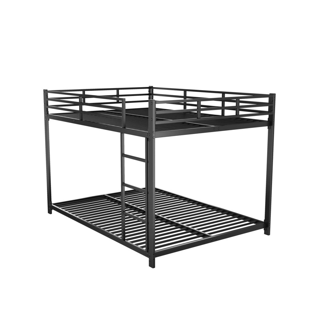 Letto a castello 140x200 cm; struttura salvaspazio; metallo; nero