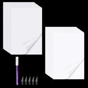 Panno di rilascio per diamanti da 100 pezzi Panno di rilascio doppio 10 x 15 cm Panno di rilascio per diamanti Accessori per pittura + 14 cm taglierino per opere d'arte fai da te con 5 coltelli di ricambio