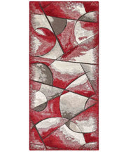 Tappeto moderno UNIVERSO ROSSO astratto quadro arte contemporanea, passatoia cucina multiuso lavabile in lavatrice e anti-scivolo cm.55x280