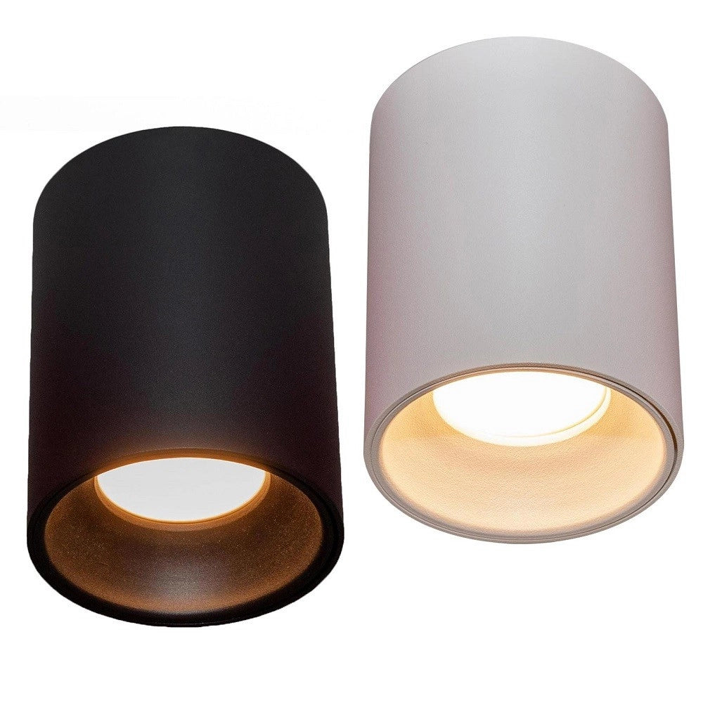 Trade Shop - Plafoniera Moderna Faretto Cilindro Esterno Da Soffitto Attacco Gu10 Luce 230v -