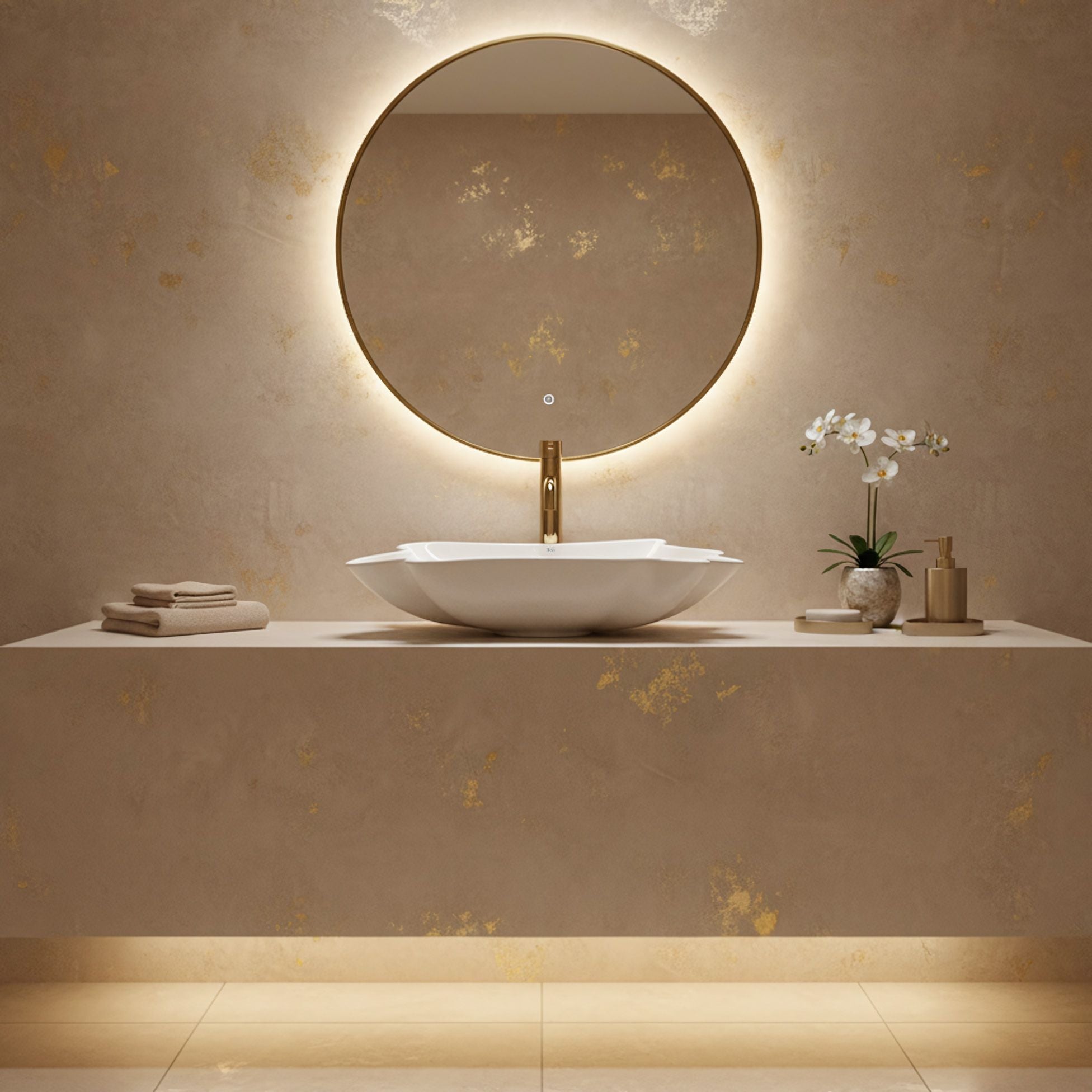 Lavabo Da Appoggio Rea Infinity + Tappo Click-clack